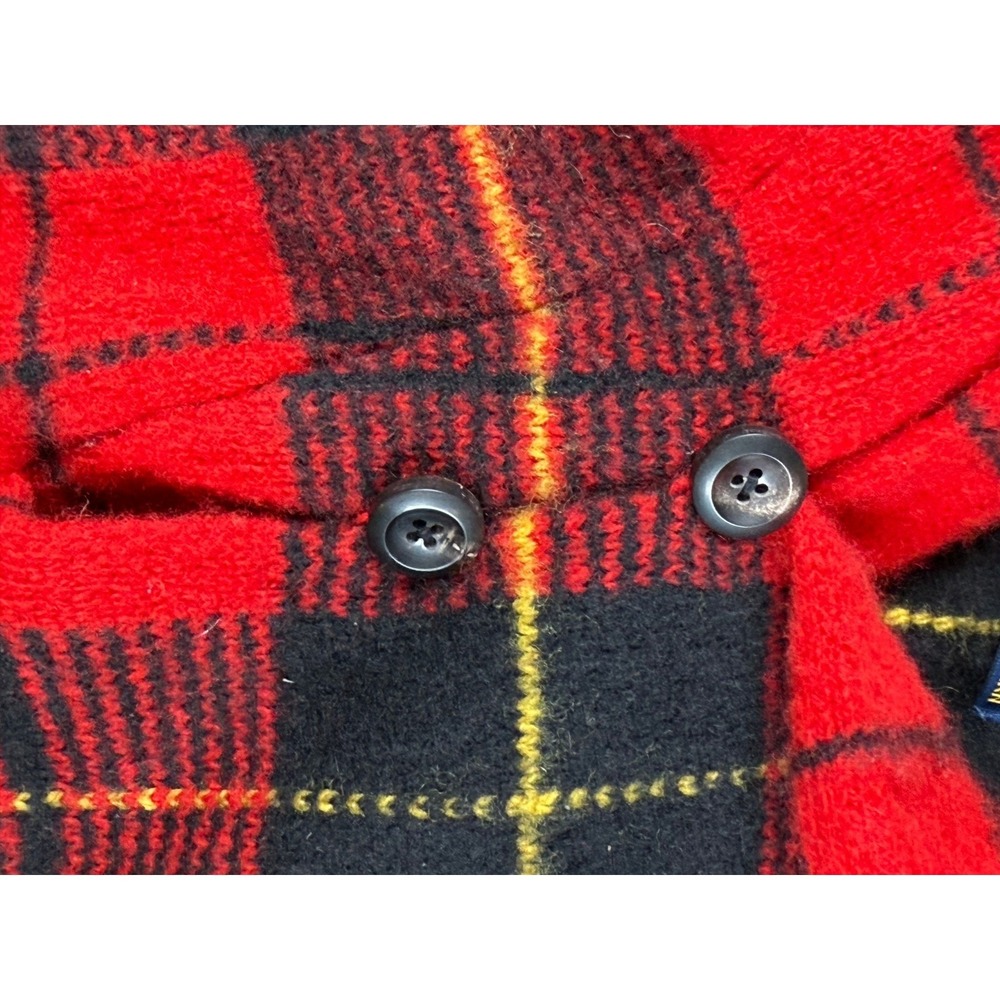 Polo Ralph Lauren Sweater Mens Large Red Plaid Shawl Neck Scottish Yarn - Picture 13 of 15